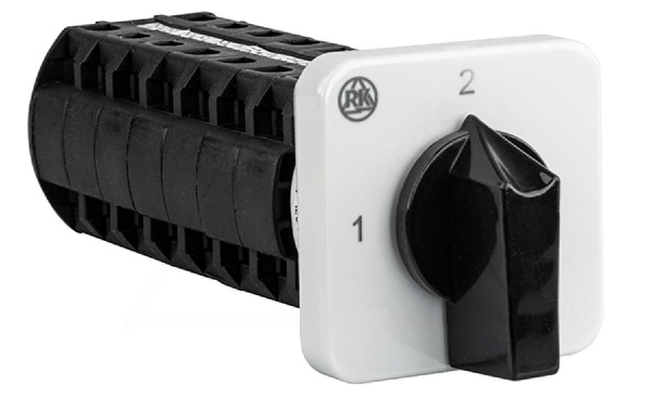 Переключатель BS 16 74 U, 9P, 20A, тип 1-2 (90°), 9NO на 1_2, на дверь, фронт IP40