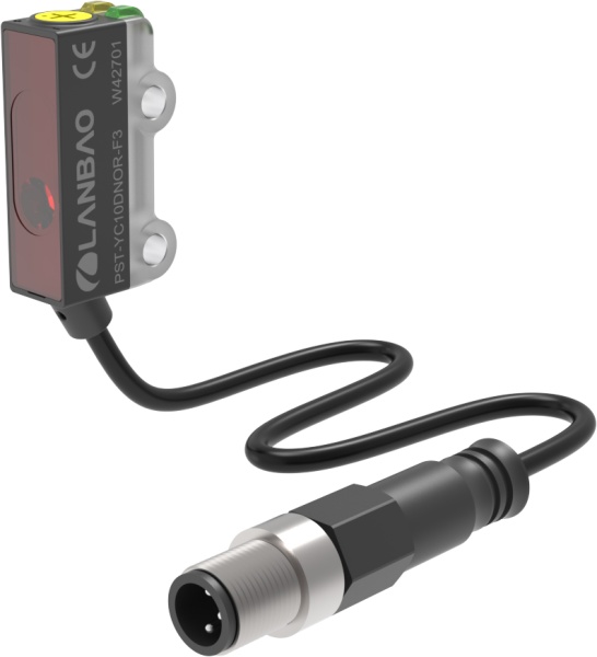 LANBAO PST-YR30DPCR-F3 оптический датчик PNP NC, 30мм, кабель с разъемом М8