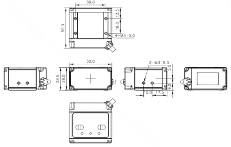 LANBAO PID-P2013G-05H-WN Сканер штрих-кодов прямоугольный, 9-26 DC, Разъем  M12, белый свет, -20, +50, Ethernet, IP65