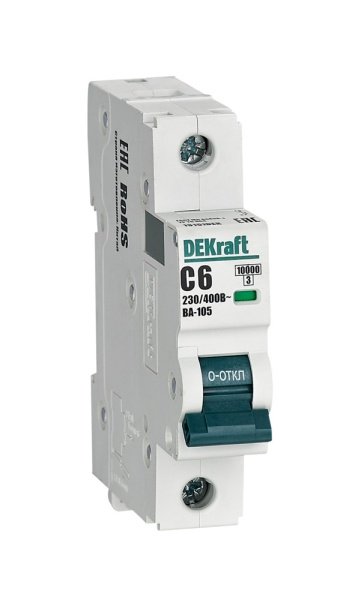 Авт. выкл. 1P 6A х-ка C ВА-105 10кА