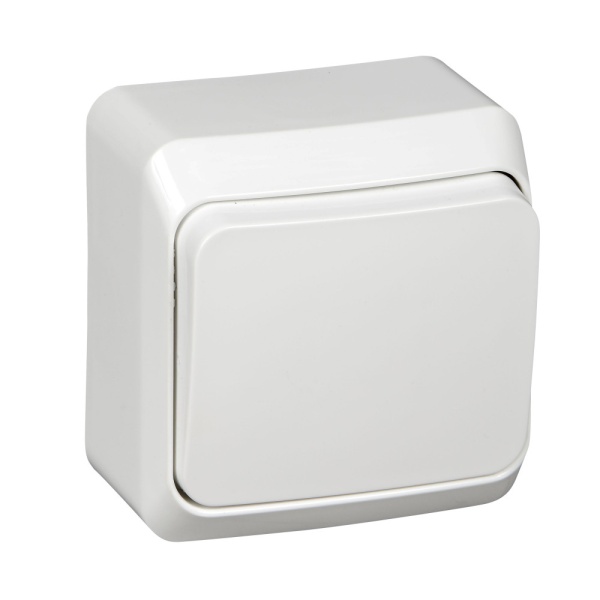 ЭТЮД О/У 1-клавишный ВЫКЛЮЧАТЕЛЬ 10 АХ, БЕЛЫЙ