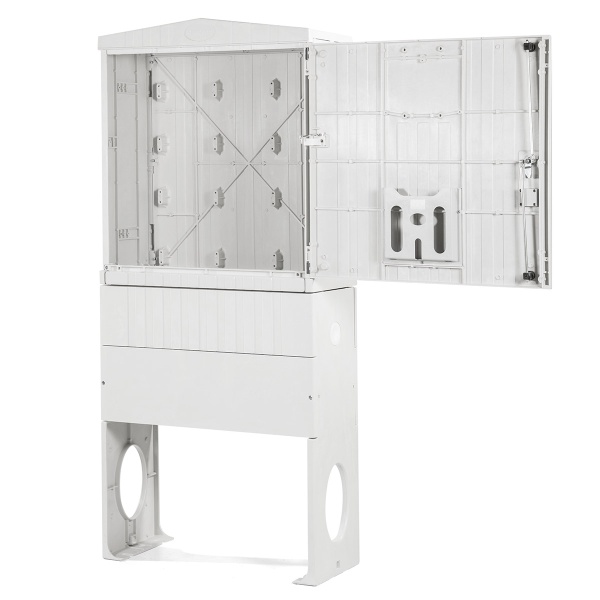 Щит напольный 870x800x325мм (ВxШxГ) из композитного (SMC) материала на цоколе 900мм без монт. панели, IP54