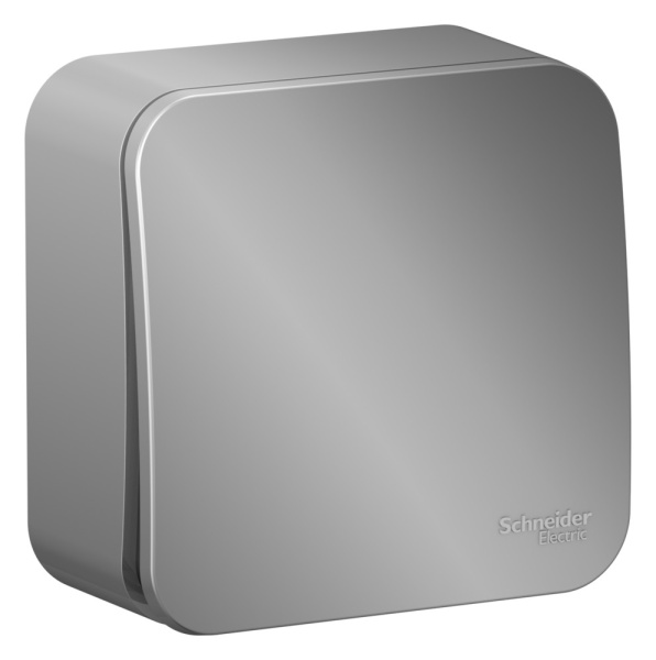 BLANCA О/У 1-клавишный ВЫКЛЮЧАТЕЛЬ (сх.1) с самовозвр, ИЗОЛ.ПЛ., 10А, АЛЮМИНИЙ