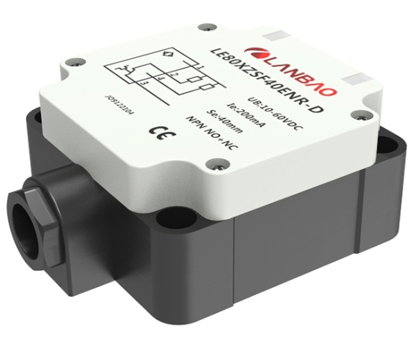 LANBAO LE80XZSN50LI4M-D индуктивный датчик 40x80x104мм 4-20мА Sn=50мм, клеммы