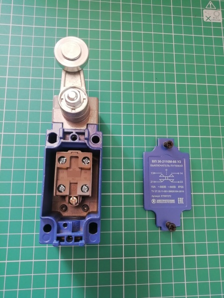 ВП 36-2116М-66 У2, рычаг со стальным роликом, 1з+1р, мгновенный, 30х60 мм, без сальника, 3А, IP66, выключатель путевой (ЭТ)