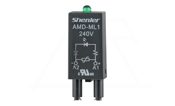 Модуль AMD-ML1, варистор + зеленый LED, 240VAC/DC, черный, для SRU, SKF14, SKC, SKB, STB, SRC*-E, SRB, GZT, GZM, GZS, GZMB, ES32