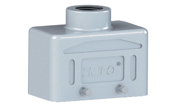 Корпус разъема, размер H10B, кабельный, верхний ввод M20, металл, IP65, RAL 7037