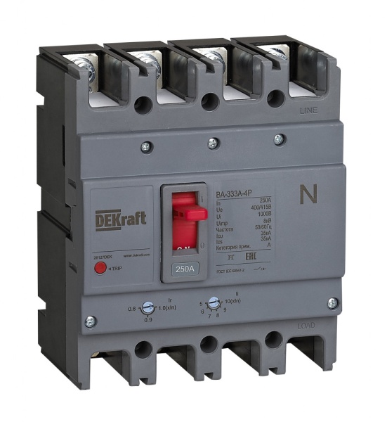 Силовой авт. выключатель 4P 250A 35кА ВА-333А