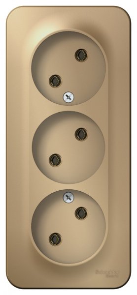 BLANCA О/У РОЗЕТКА 3-ая без заземления без шторок, ИЗОЛ.ПЛ., 16А, 250В, ТИТАН