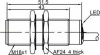 LANBAO LR18XBF05DPOW1 Индуктивный датчик М18, заподлицо, Sn5 мм, PNP, NO, -40...+70C, кабель 2м.