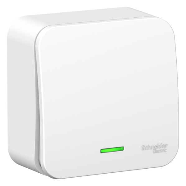 BLANCA О/У 1-клавишный ВЫКЛЮЧАТЕЛЬ (сх.1) с подсветкой, 10А, 250В, БЕЛЫЙ