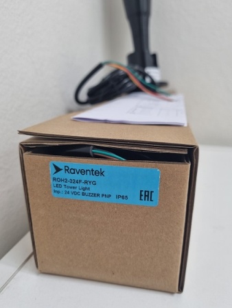RAVENTEK ROH2-324F-RYG световая колонна алюминиевый корпус ?50мм с зуммером 3 цвета RYG IP65