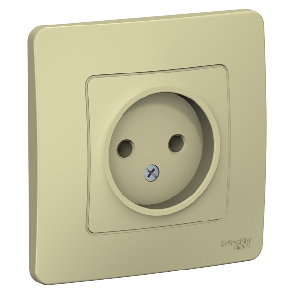 BLANCA С/У РОЗЕТКА без заземления без шторок, 16А, 250В, БЕЖЕВЫЙ