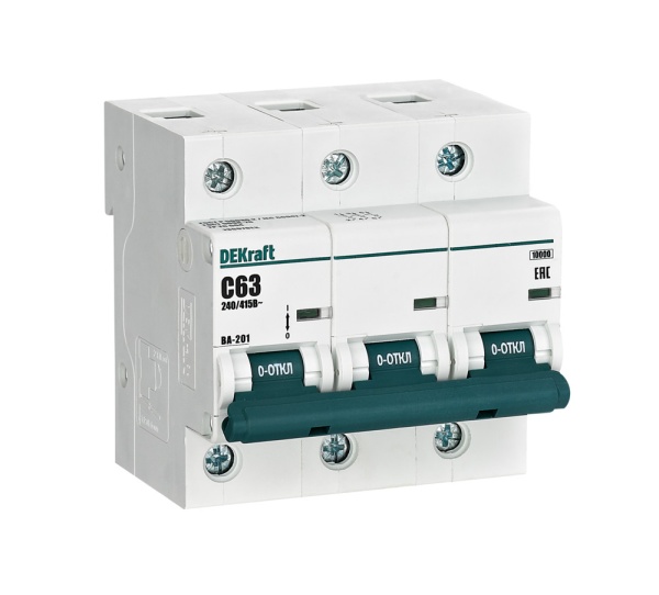 Авт. выкл. 3Р 63А х-ка С ВА-201 10кА