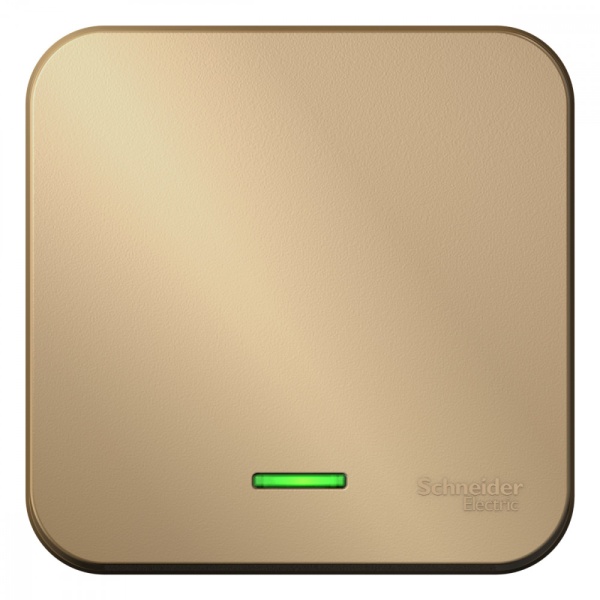 BLANCA О/У 1-клавишный ПЕРЕКЛЮЧАТЕЛЬ (сх.6) с подсветкой, ИЗОЛ.ПЛ, 10А, 250В,  ТИТАН